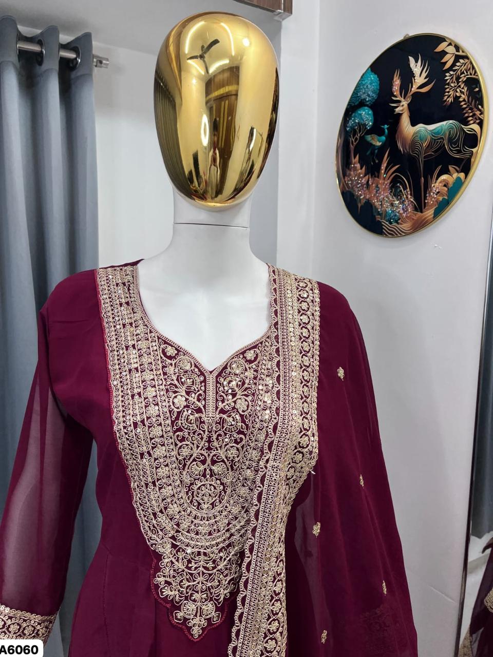 Geogrette Anarkali Suit Set