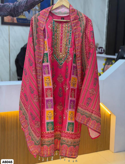Pink A-line Suit Set