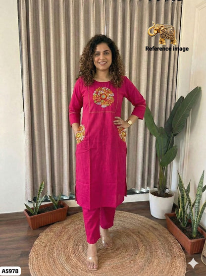 Cotton Kurta and Pant Set