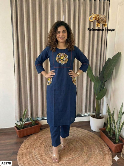 Cotton Kurta and Pant Set