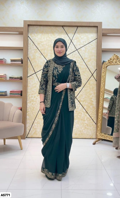 Ready-to-wear Saree with Jacket