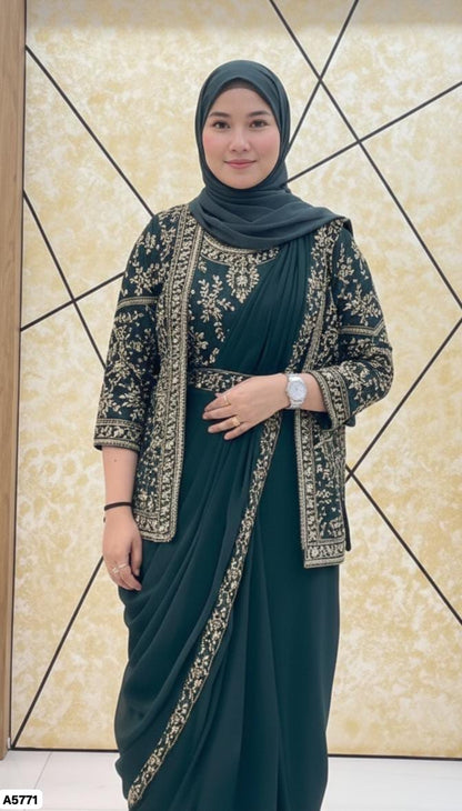 Ready-to-wear Saree with Jacket