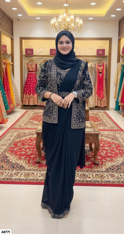 Ready-to-wear Saree with Jacket