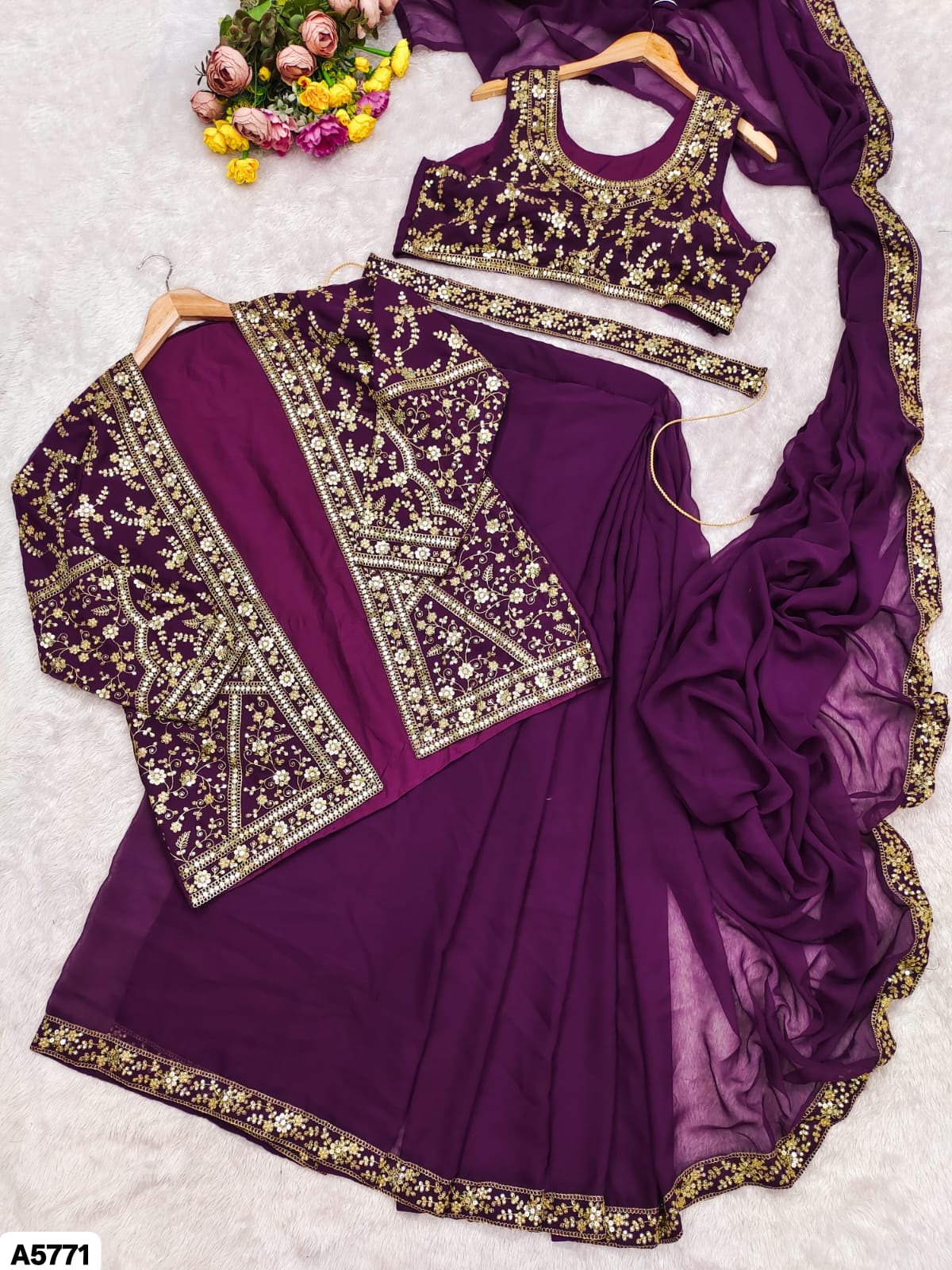 Ready-to-wear Saree with Jacket