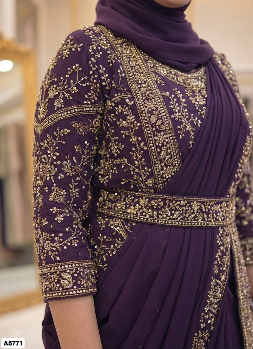 Ready-to-wear Saree with Jacket