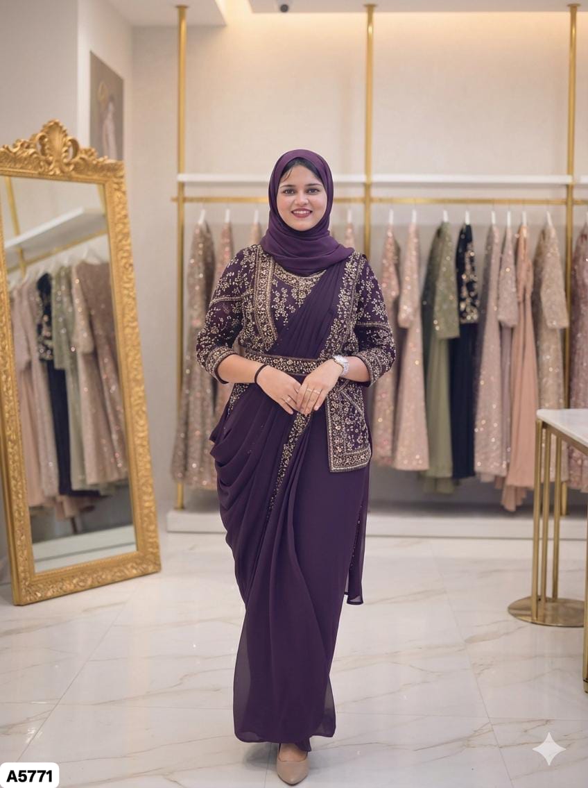 Ready-to-wear Saree with Jacket