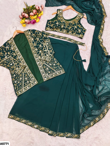 Ready-to-wear Saree with Jacket