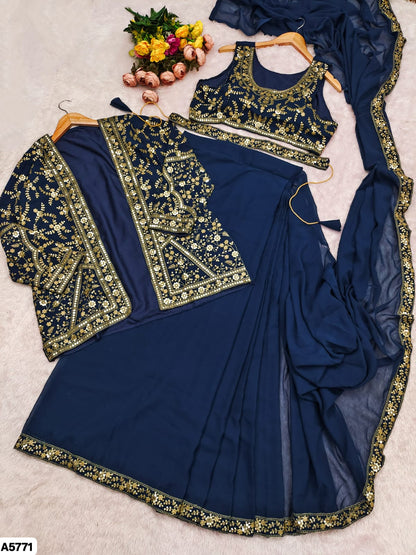 Ready-to-wear Saree with Jacket