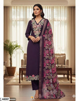 Muslin Suit with hand embroidery