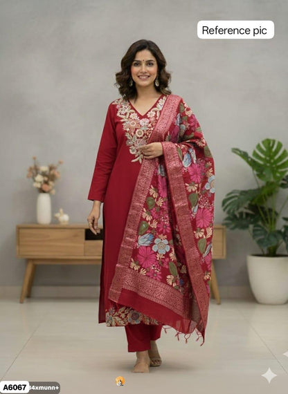 Muslin Suit with hand embroidery