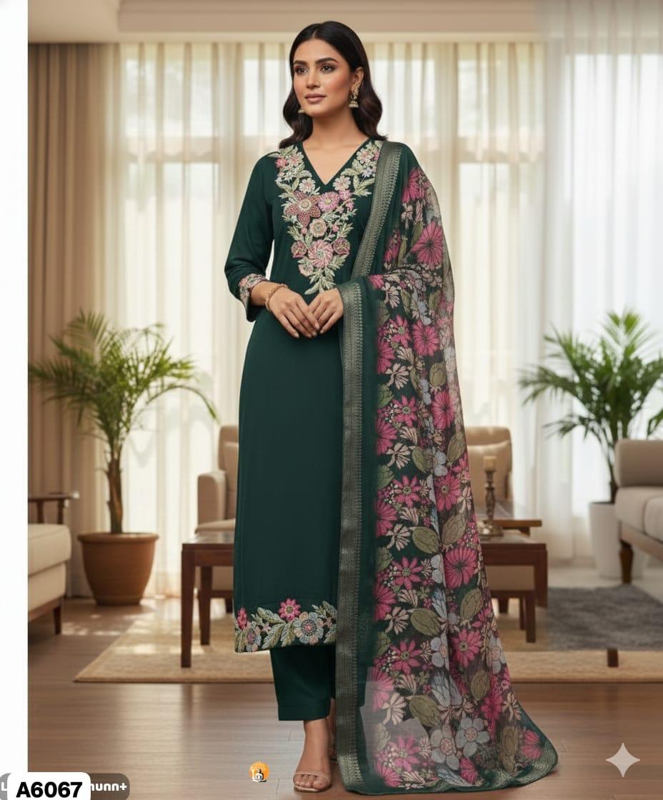 Muslin Suit with hand embroidery