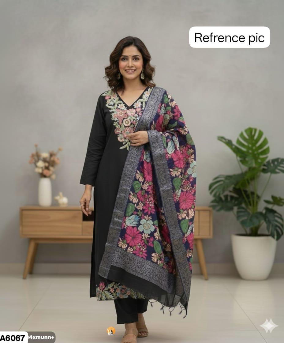 Muslin Suit with hand embroidery