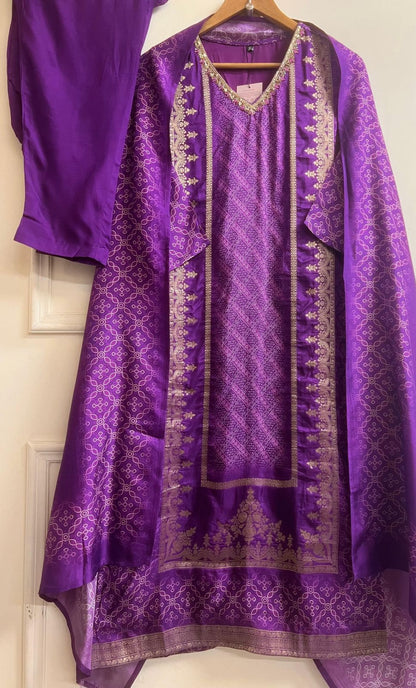 Royal Glow Silk 3-Piece Set
