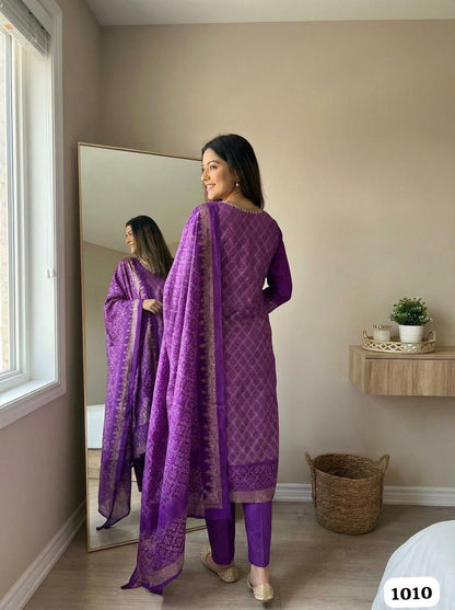 Royal Glow Silk 3-Piece Set