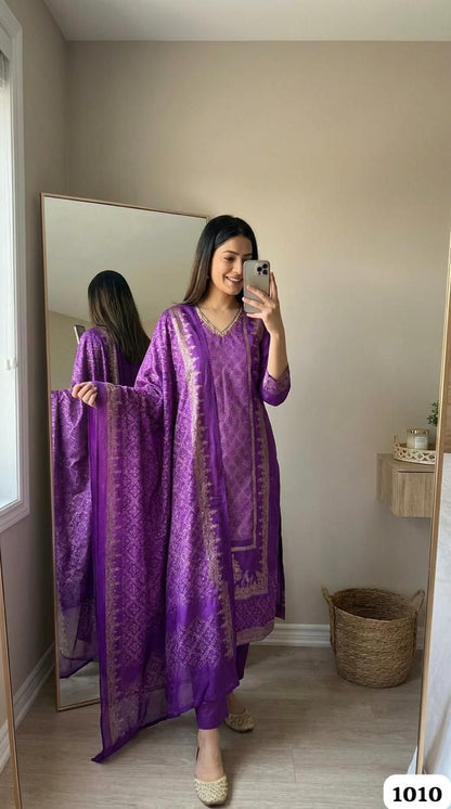 Royal Glow Silk 3-Piece Set