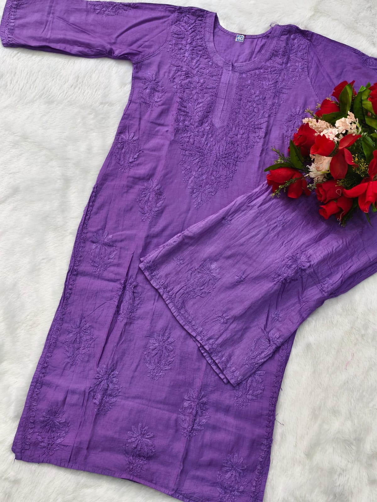Kurta and Pant Chikankari Set