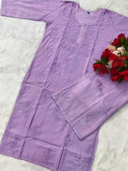 Kurta and Pant Chikankari Set