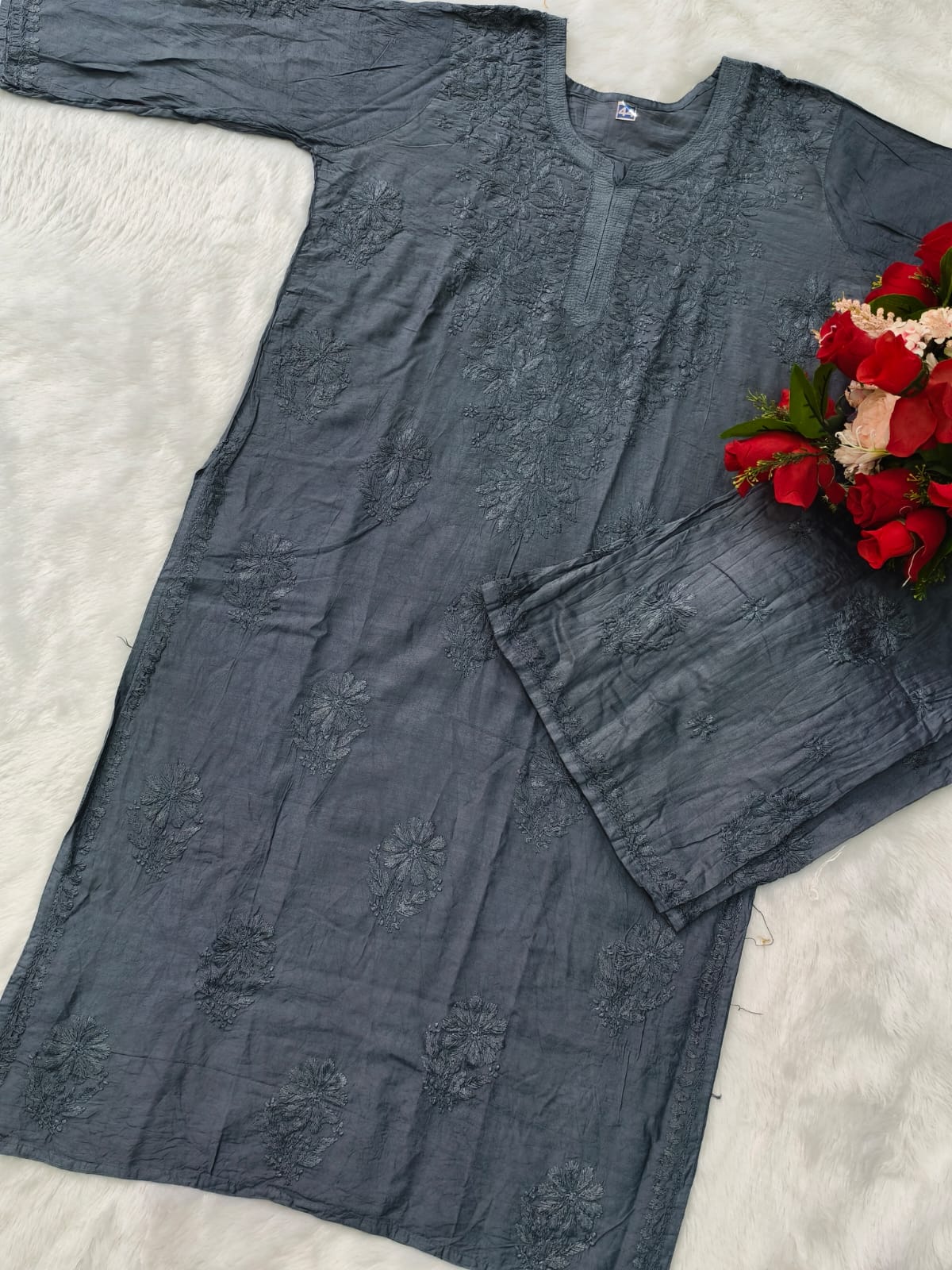 Kurta and Pant Chikankari Set