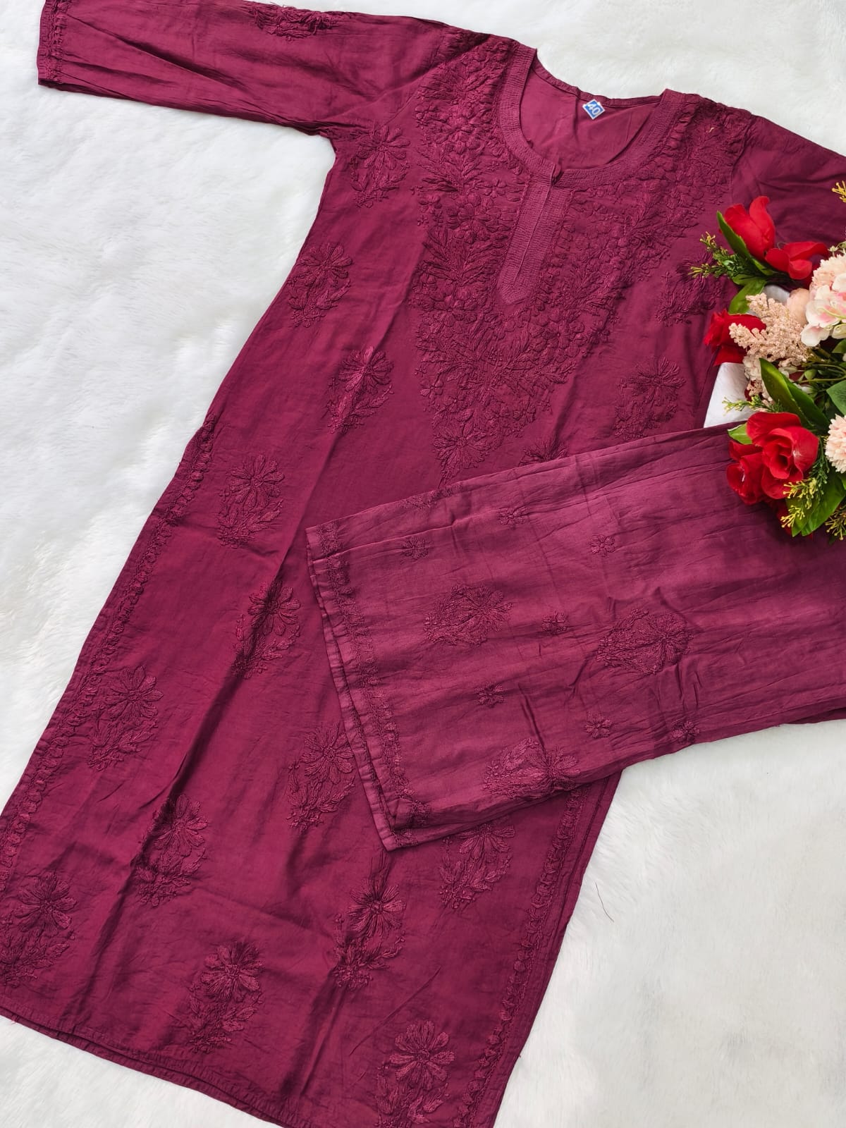 Kurta and Pant Chikankari Set