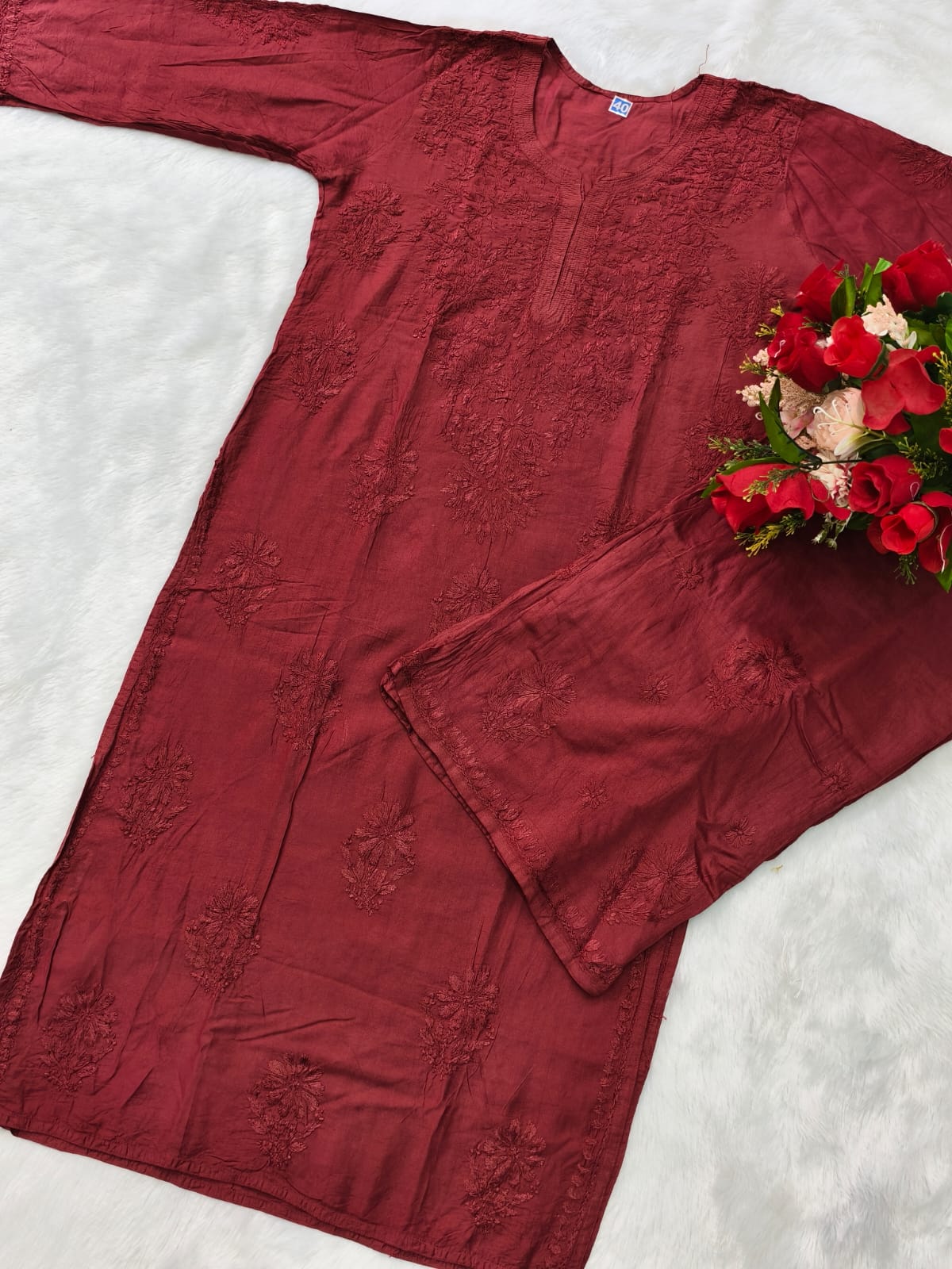 Kurta and Pant Chikankari Set