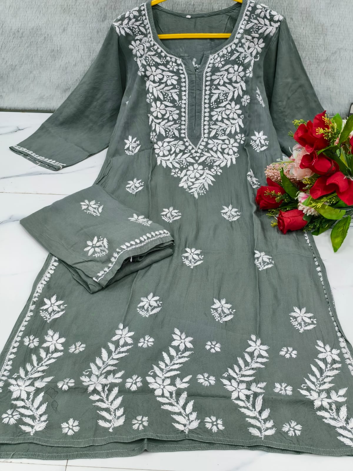 Soft Modal Chikankari Kurta and Pant set