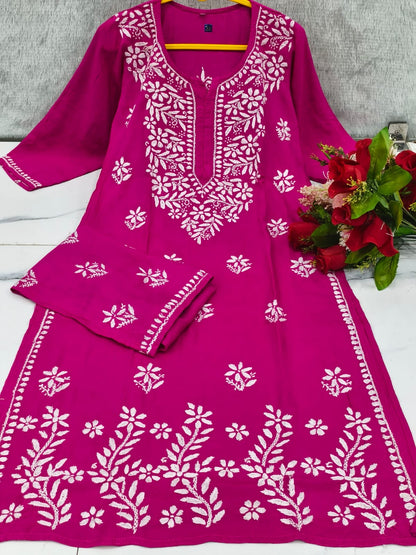 Soft Modal Chikankari Kurta and Pant set