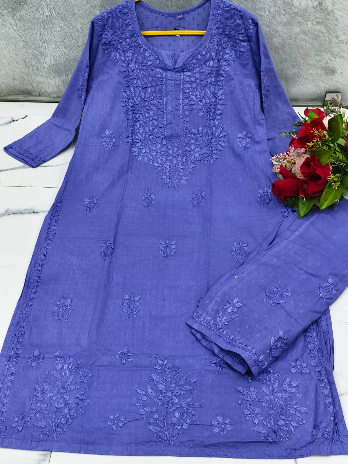 Dobby Cotton Kurta Pant set