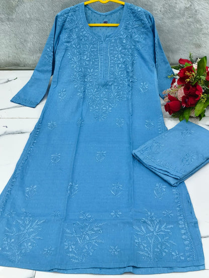 Dobby Cotton Kurta Pant set