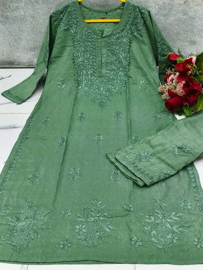 Dobby Cotton Kurta Pant set