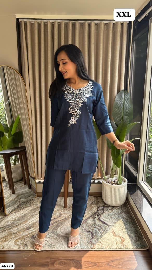 Embroidered Cotton Coord Set