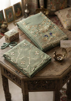 Chanderi heavy jardoz work kurti with chanderi kacha patti work duppata