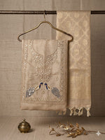 Banarasi silk heavy Jardoz work kurta with banarasi duppata set