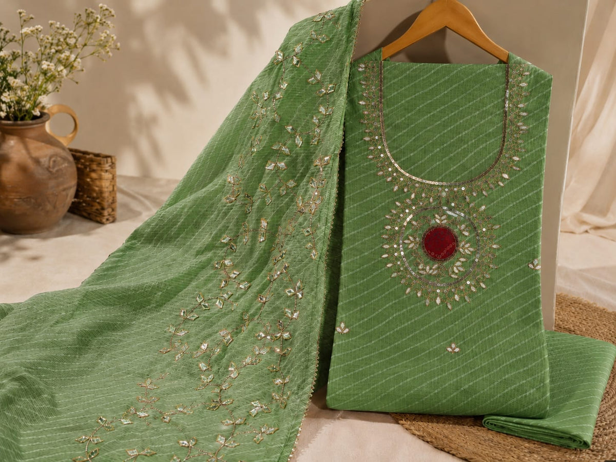 Kota doriya heavy gotta work kurta with kota doriya heavy gotta work duppata