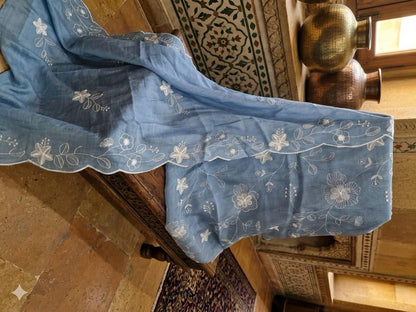 Mul Chanderi with Cut Work Dupatta