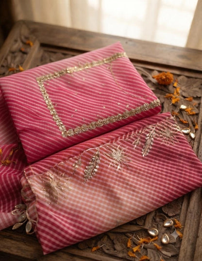 Kota lehariya gotta work kurti with kota lehariya kacha patti work duppata