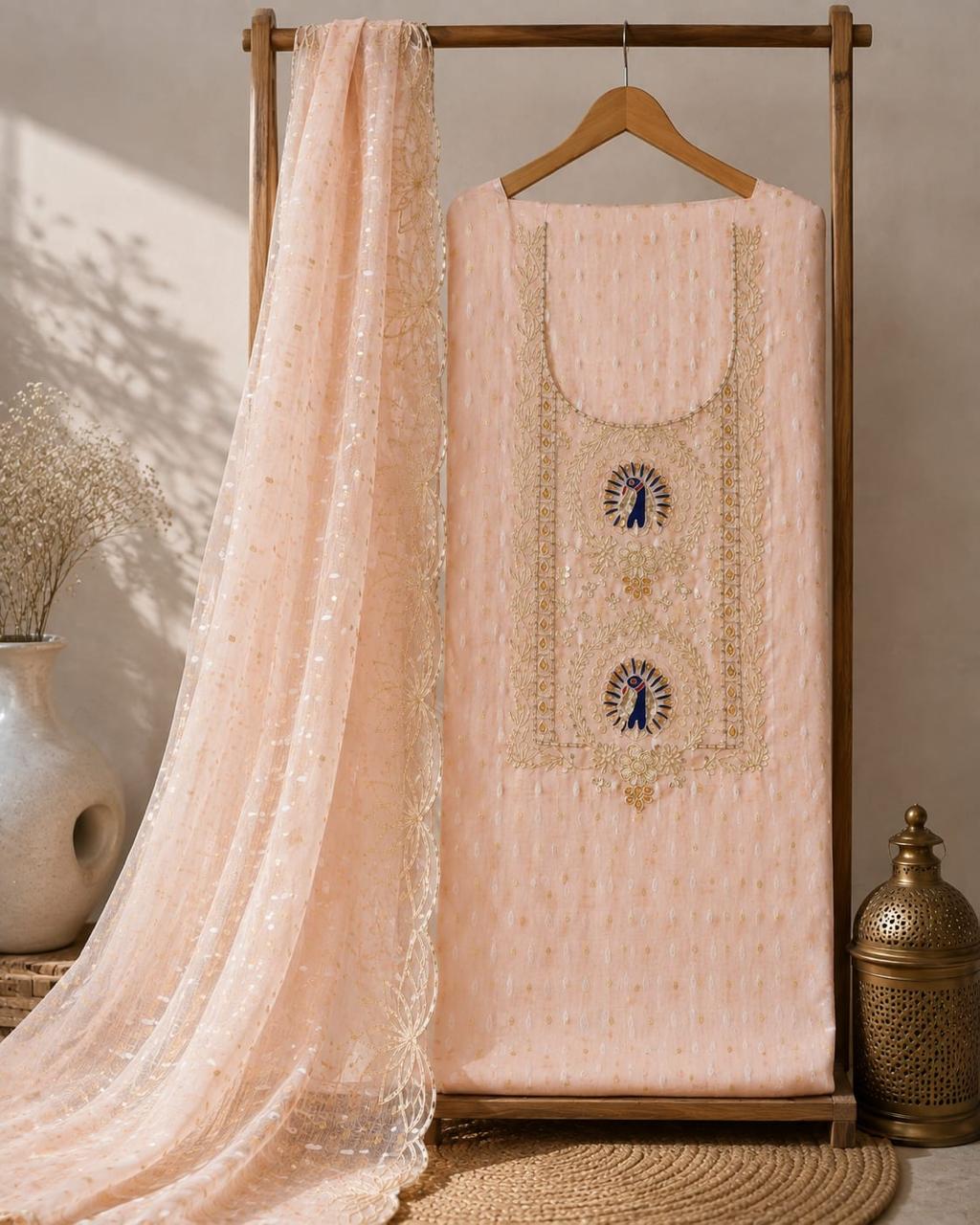 Heavy Chanderi Silk with Zardogi work