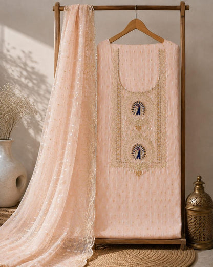 Heavy Chanderi Silk with Zardogi work