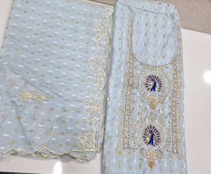 Heavy Chanderi Silk with Zardogi work
