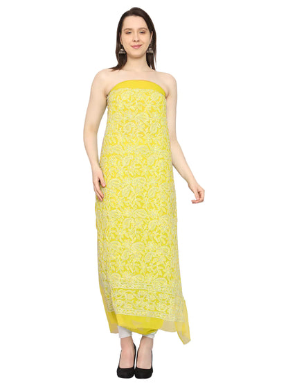 Georgette Front Jaal Unstitched Dress Material for Kurta, Bottom & Dupatta