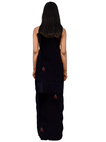 Chikankari Galabooti Cotton Unstitched Dress Material