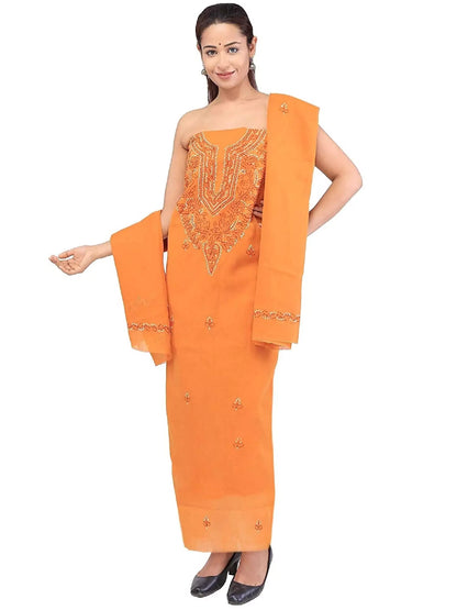 Chikankari Galabooti Cotton Unstitched Dress Material