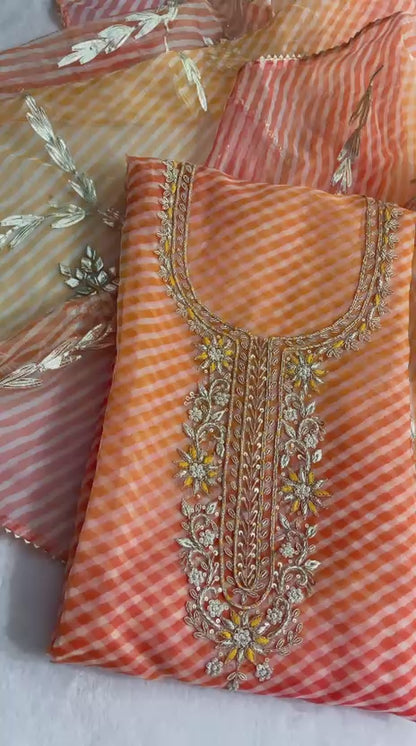 Viscose Organza Leheriya